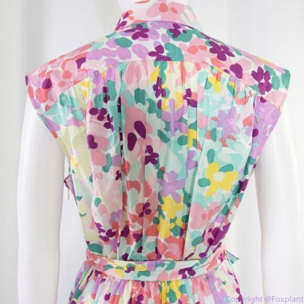 NWT kate spade Painted Petals Floral Cotton Shirtdress, Pastel - Picture 13 of 15